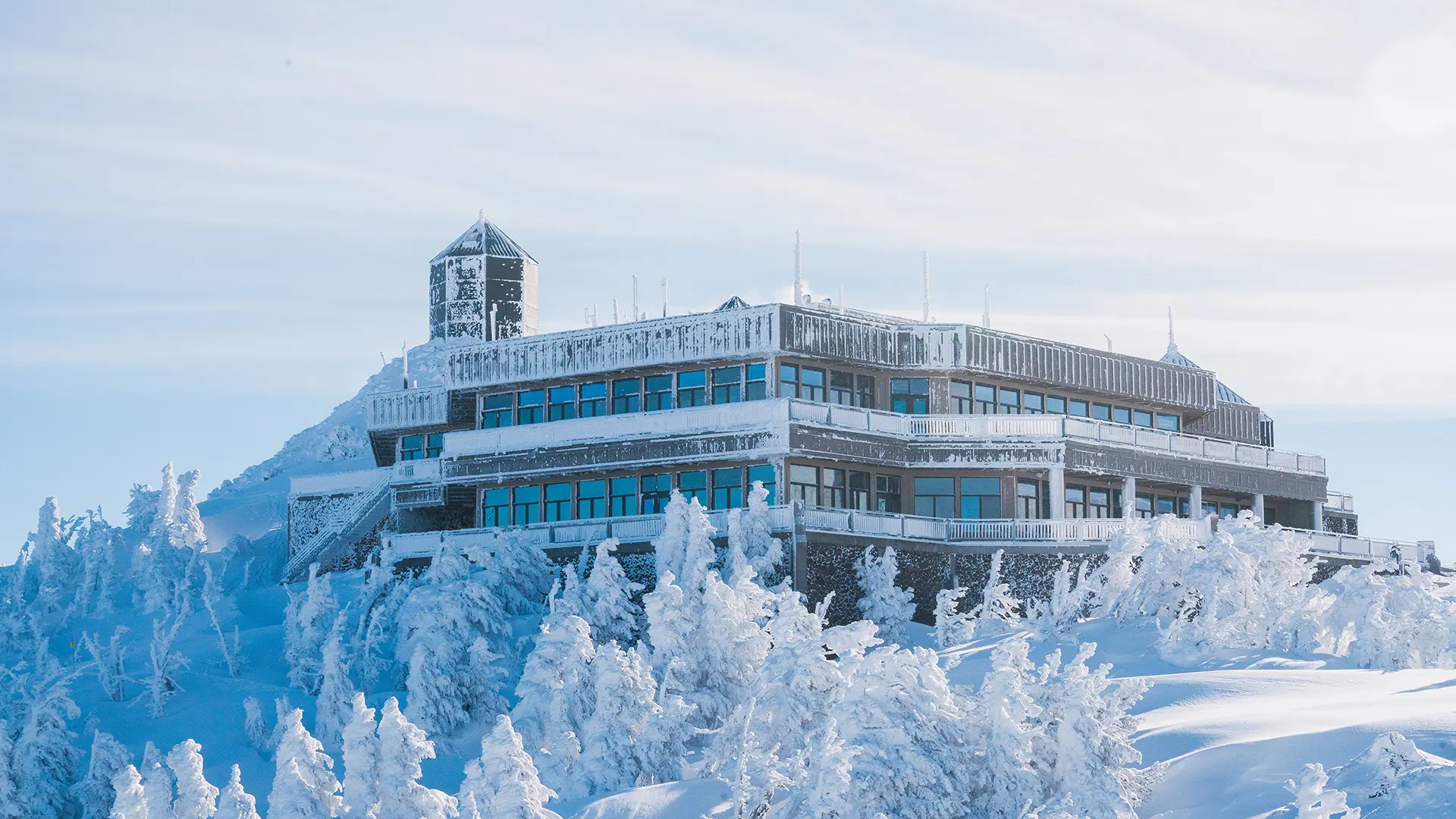 A Snowy Pine Marten Lodge at Mt. Bachelor
