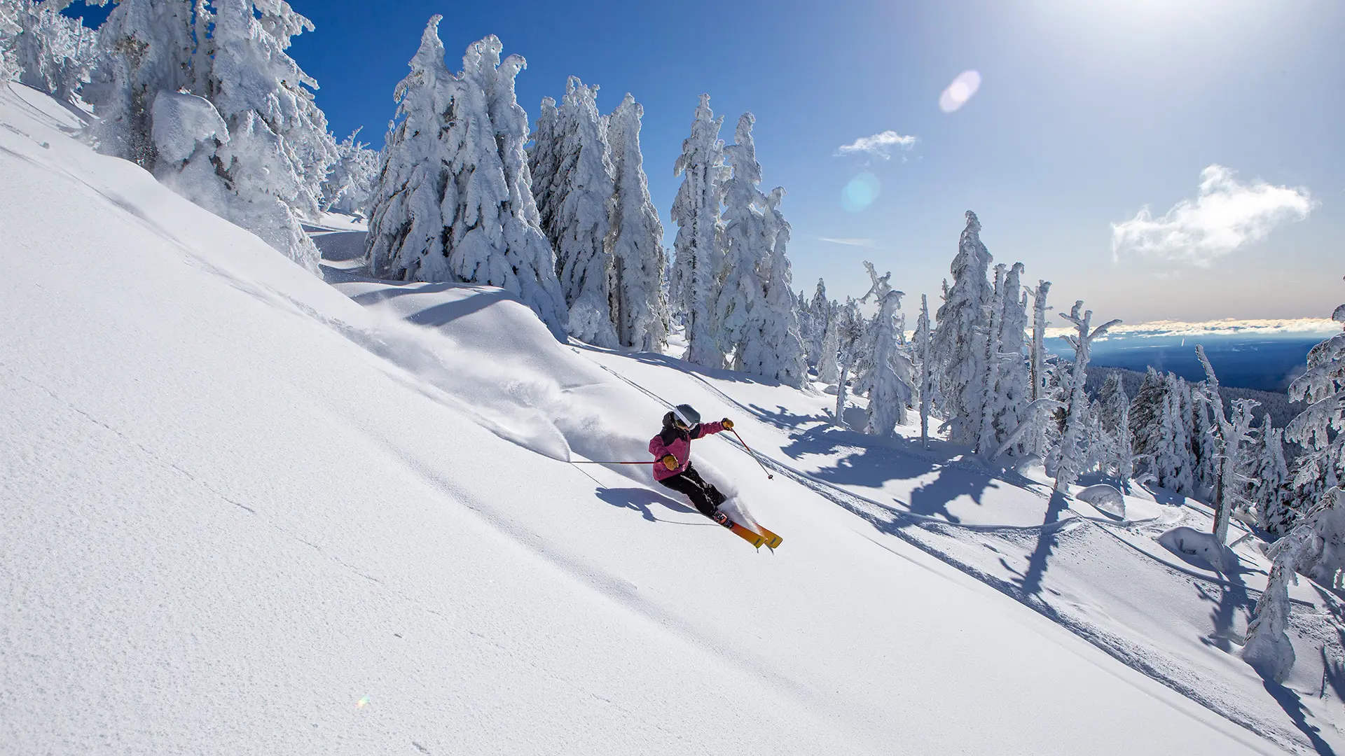 Skier in the Backside Bowls at Mt. Bachelor