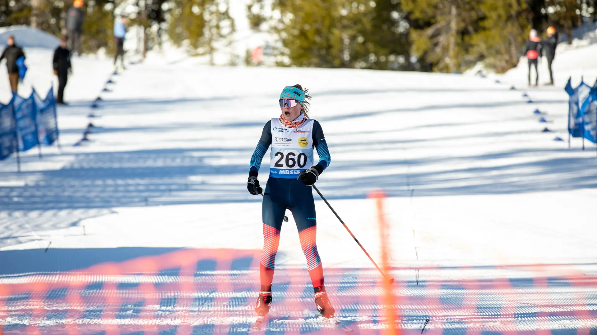 Racer at the Finish Line at Mt. Bachelor's Nordic Center