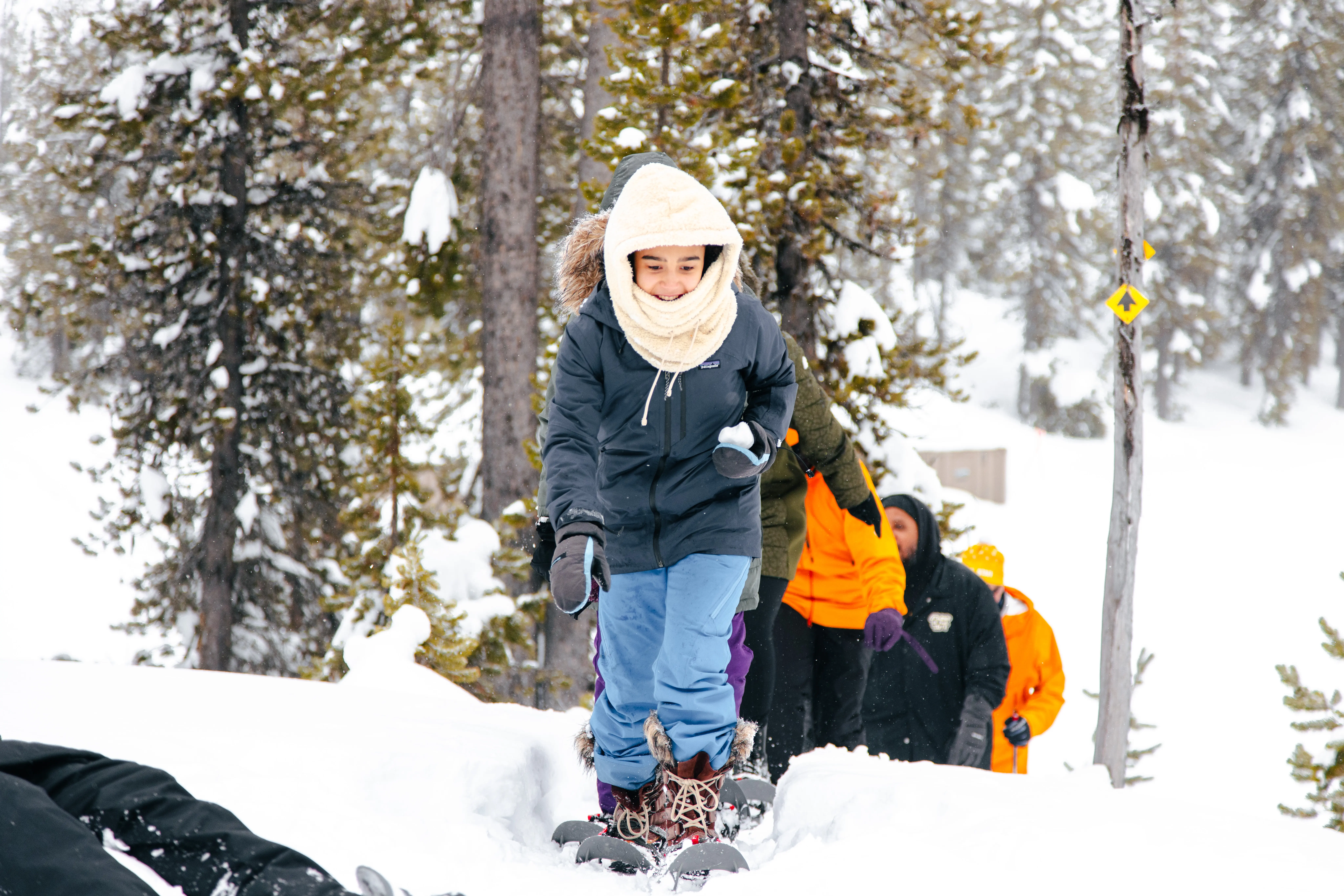 Snowshoe hike at mt bachelor