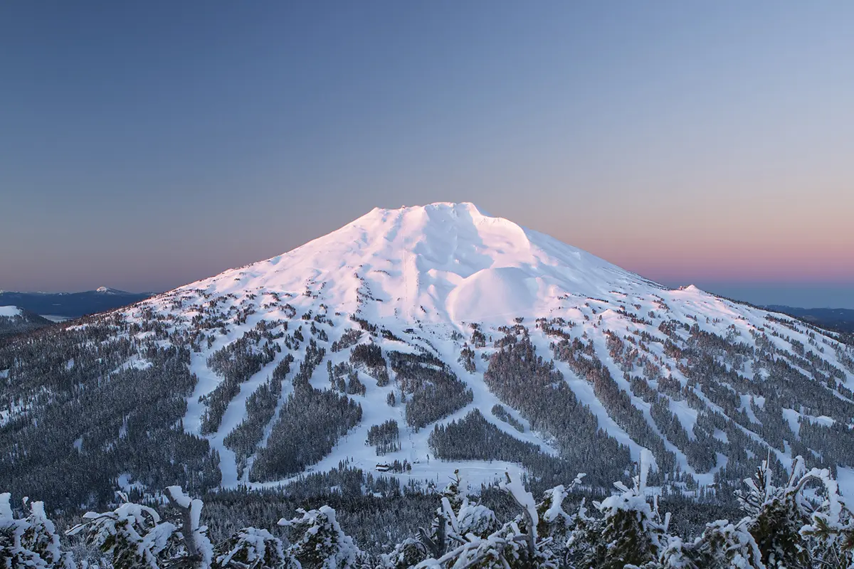 Scenic view of Mt. Bachelor at sunrise