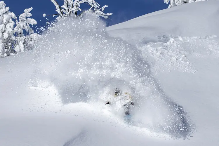 Deep Powder skiing at mt. bachelor