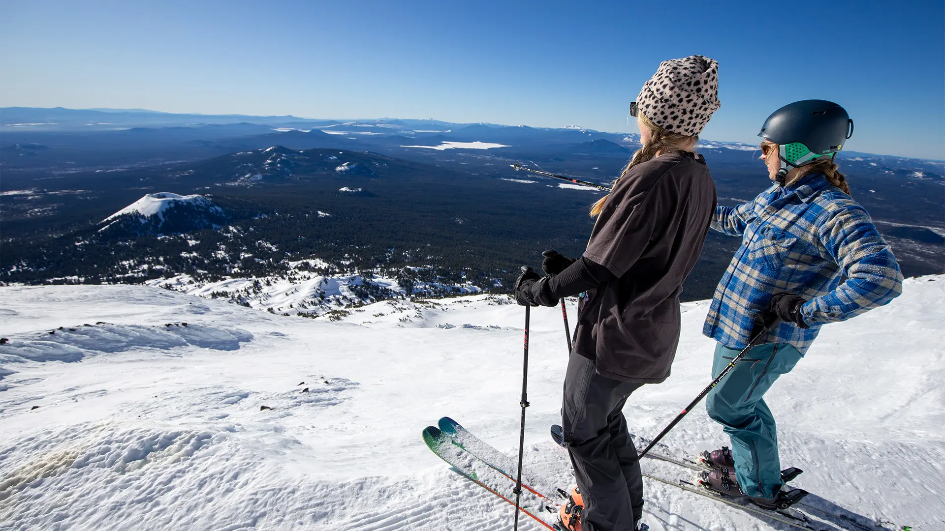 Friends overlooking the top of Summit