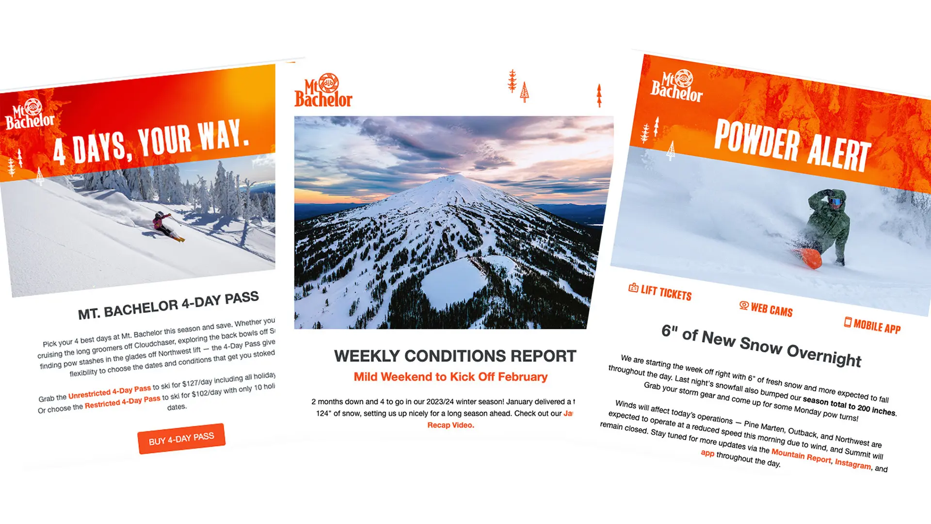Mt. Bachelor email sign up