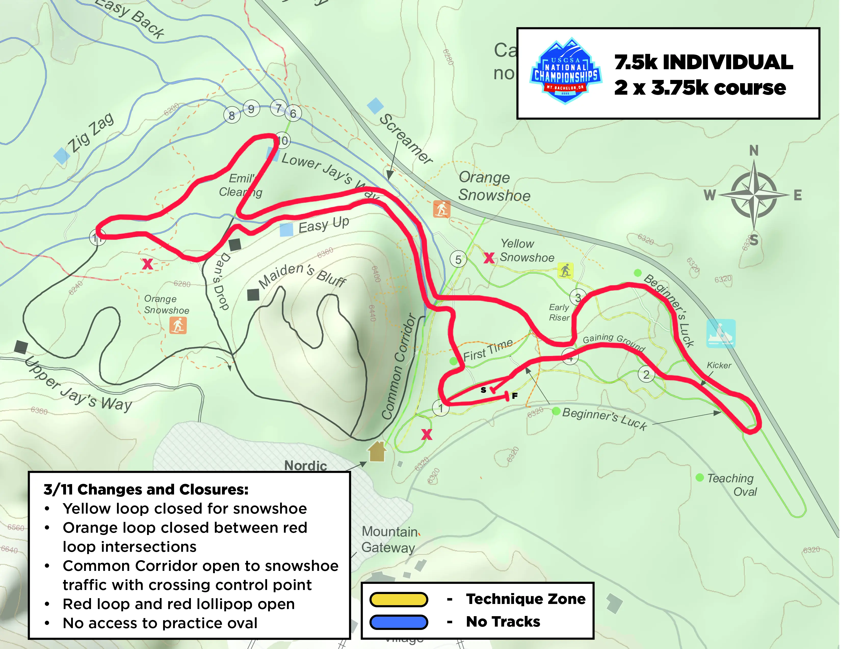 Tuesday Nordic Map - USCSA