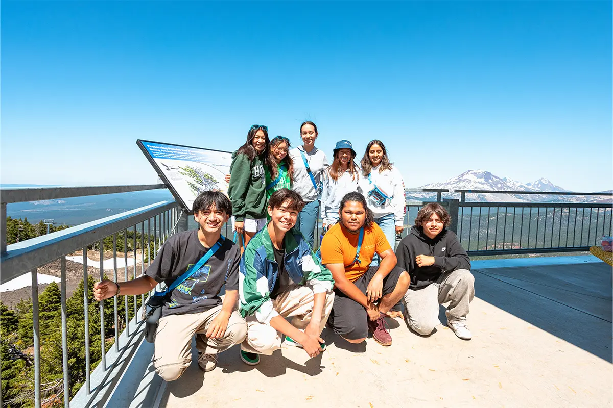 Group on field trip at Mt. Bachelor