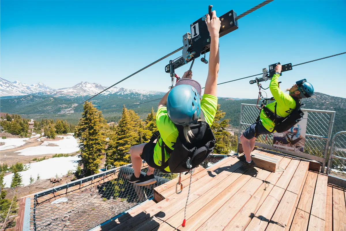 Mt. Bachelor employees having fun
