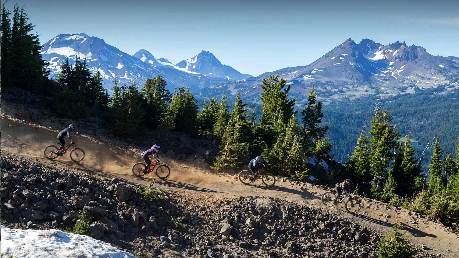 Group Riding at Mt. Bachelor