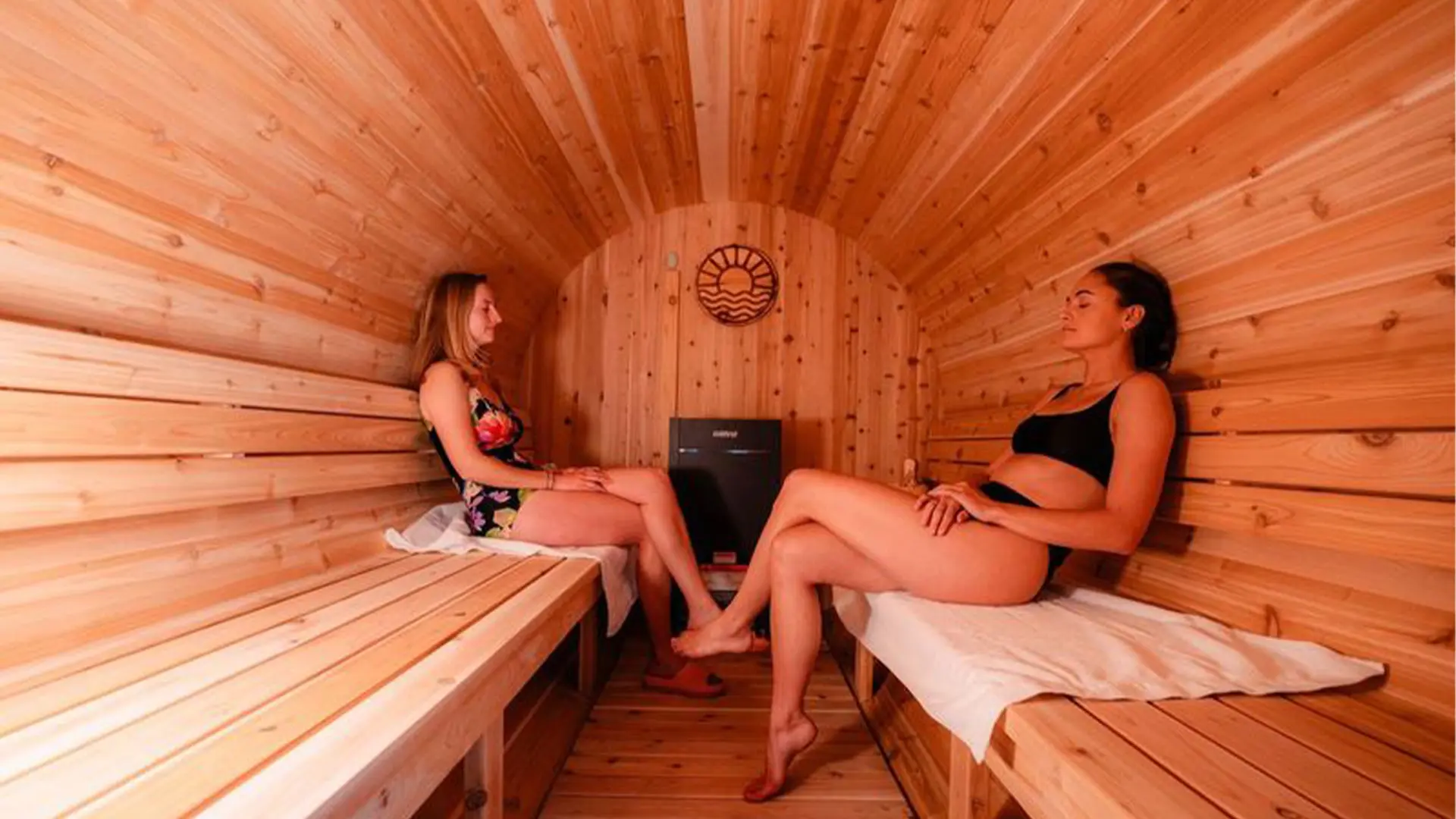 The sauna at Riverhouse Lodge