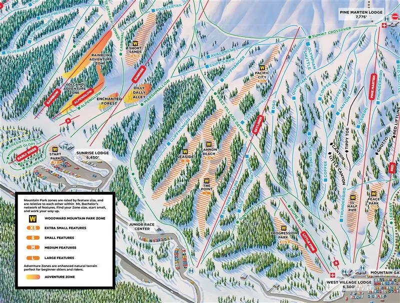 Woodward Map at Mt. Bachelor