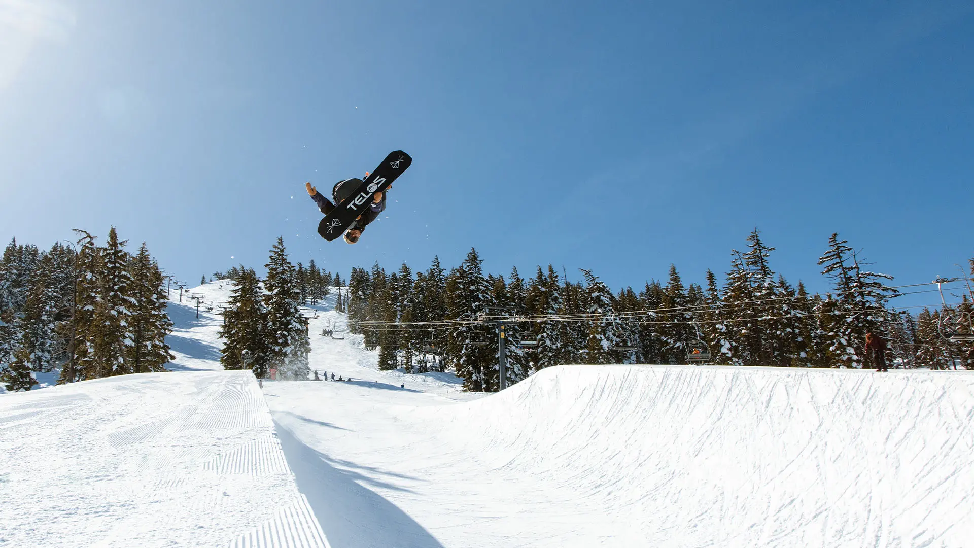 Snowboarder in the 13' Halfpipe