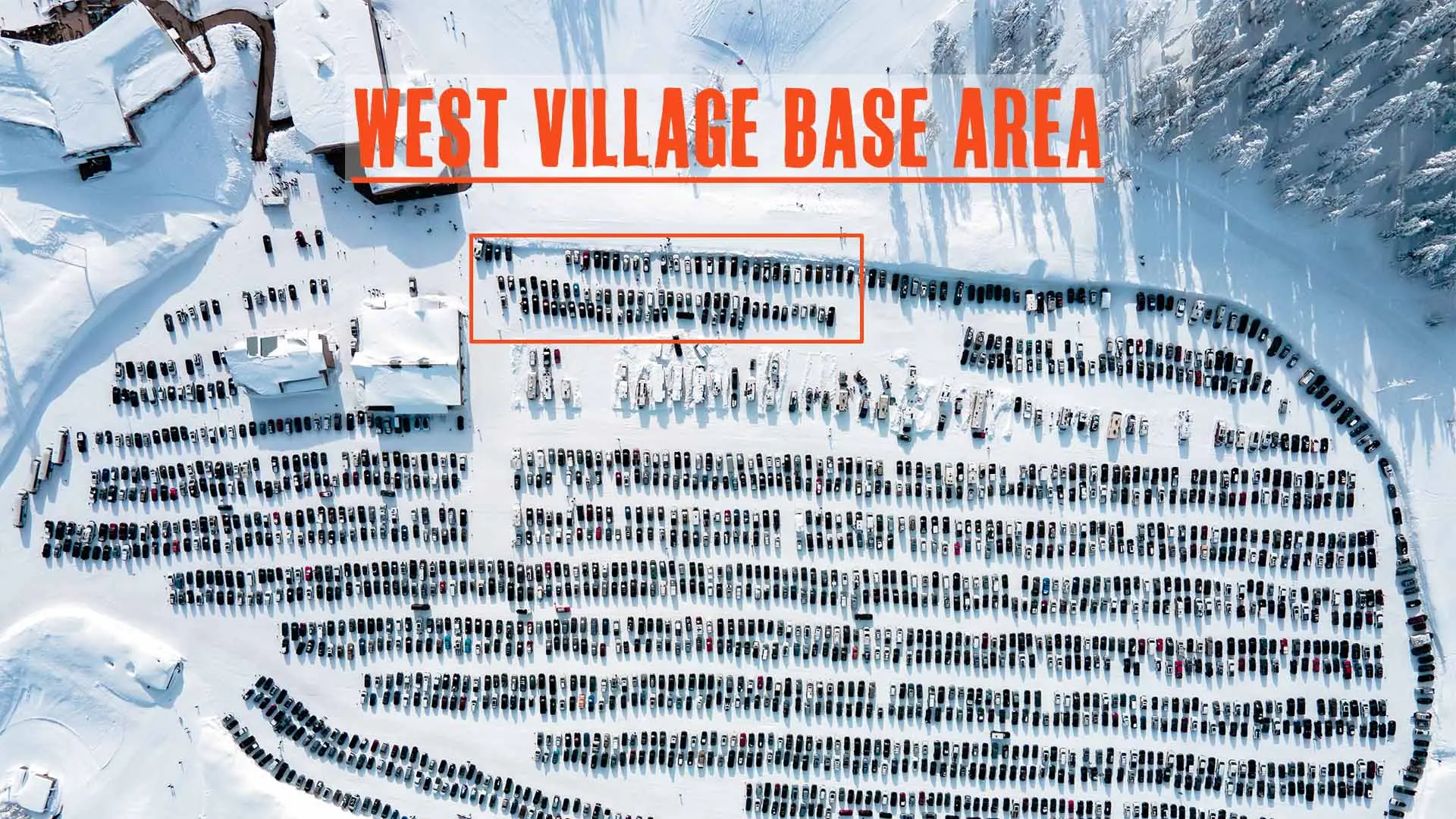 Paid Parking lot at West Village Base Area