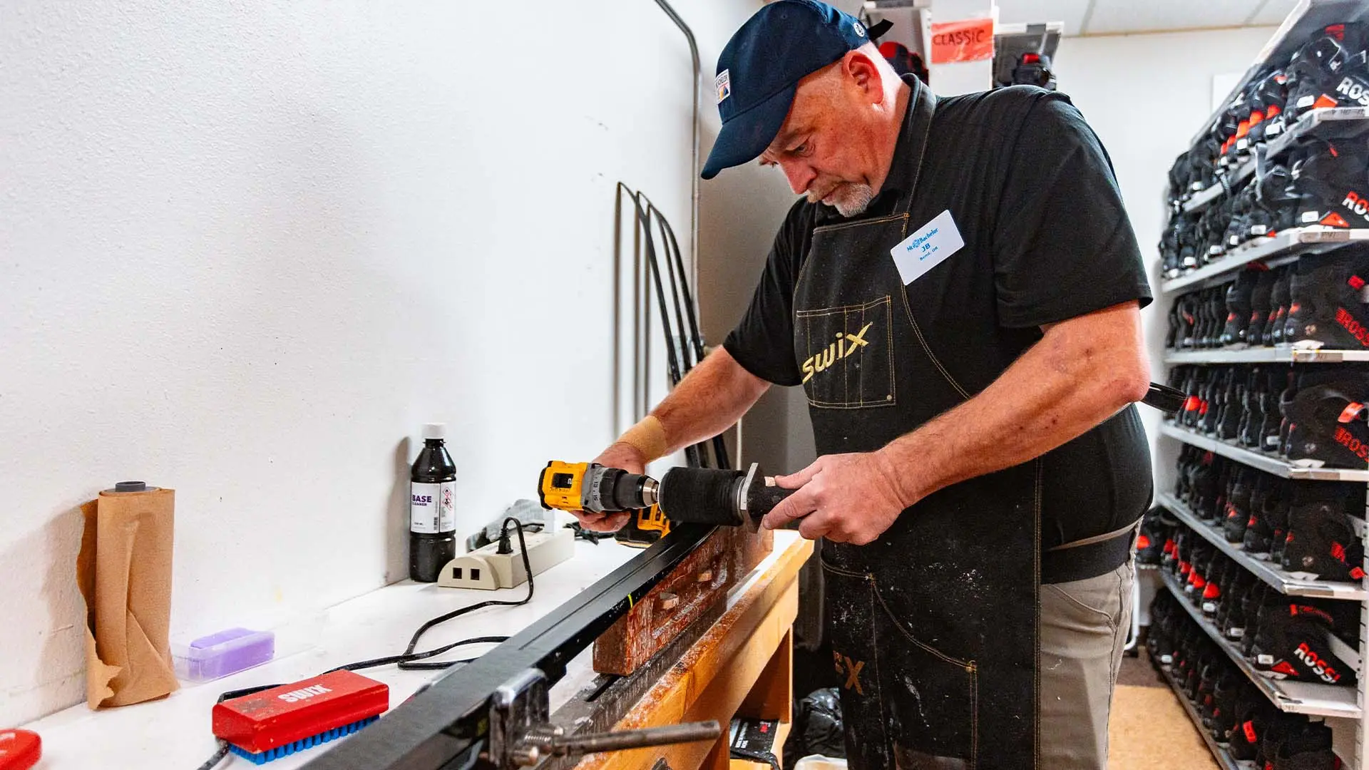 Waxing services at Mt. Bachelor Nordic Center.